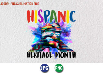 Hispanic Heritage Month Sublimation T-shirt Design Print Template