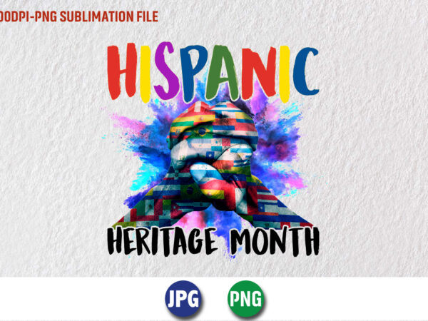 Hispanic heritage month sublimation t-shirt design print template