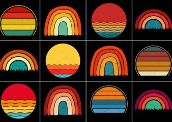 Sunset Colorful T-Shirt Background