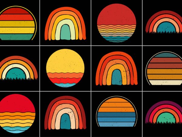 Sunset colorful t-shirt background