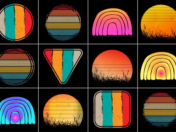 Sunset vintage retro t-shirt background Sunset vintage retro t-shirt background