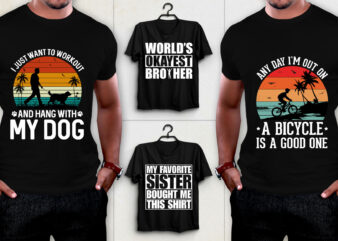 Sunset Vintage T-Shirt Design PNG EPS