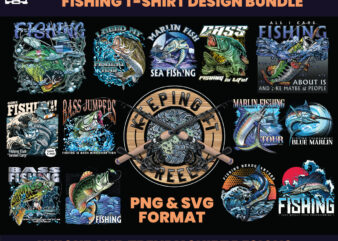 65 fishing shirt designs, t-shirt design bundle, streetwear designs, bass fish design, fishing lure designs, graphics tee design, dtf, dtg