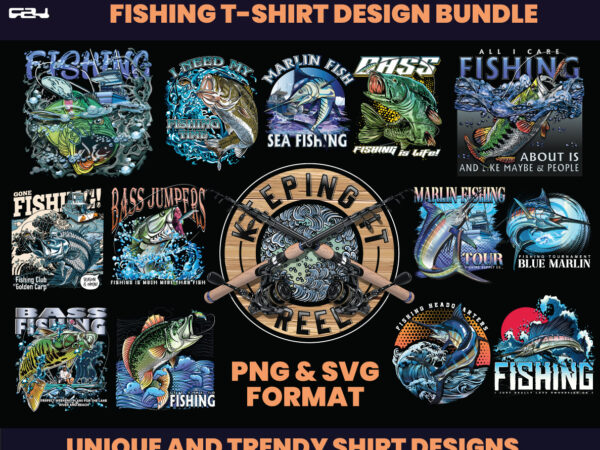 65 Fishing Shirt Designs, T-shirt Design bundle, Streetwear Designs, Bass Fish  Design, fishing lure designs, Graphics tee design, DTF, DTG - Buy t-shirt  designs