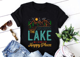 The Lake is My Happy Place T-Shirt Design