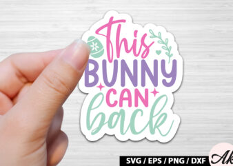 This bunny can back SVG Stickers