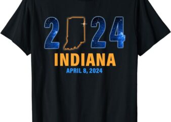 Total Solar Eclipse 2024 Indiana April 8, 2024 T-Shirt