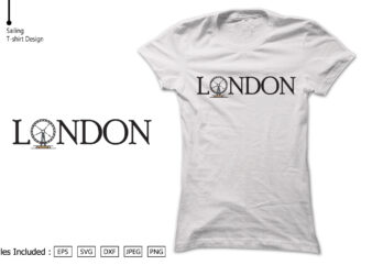 London t shirt vector graphic