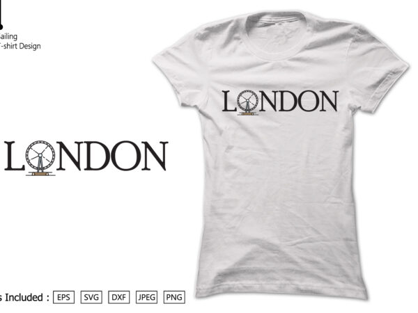London t shirt vector graphic