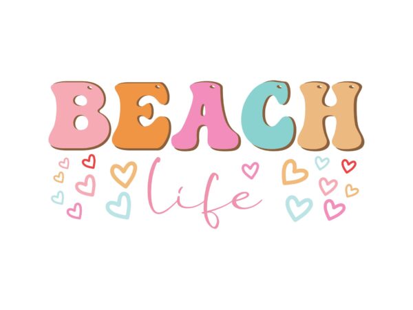 Beach life t shirt template