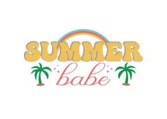 Summer Babe t shirt template vector