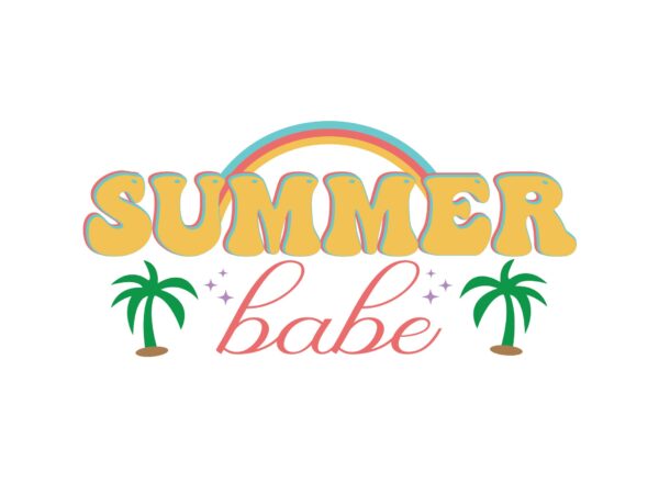 Summer babe t shirt template vector