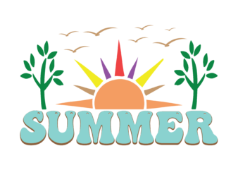 summer t shirt template vector