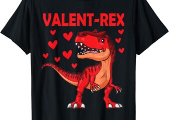 Valentine Day Dinosaur TREX T Rex Boy Kids Girl Toddler Cute T-Shirt