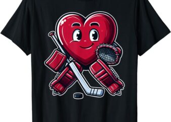 Valentine’s Day Heart Ice Hockey Goalie T-Shirt