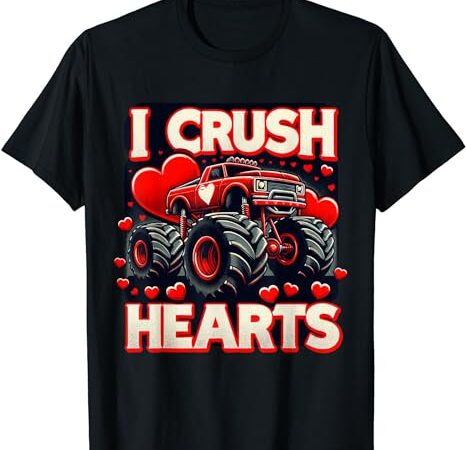 Valentines day i crush hearts for boys kids t-shirt