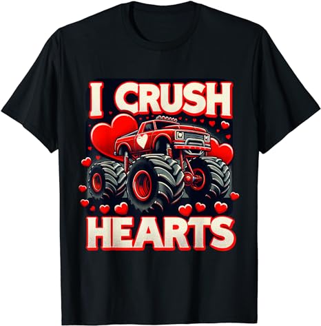 Valentines Day I Crush Hearts For Boys Kids T-Shirt