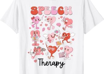 Valentines Day Speech Therapy Therapist Slpa Slp Valentine T-Shirt
