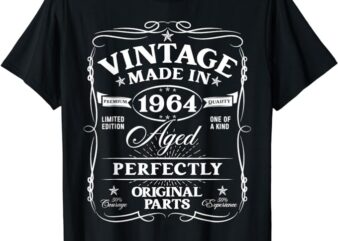 Vintage 1964 60th Birthday Decorations 60 Year Old Birthday T-Shirt