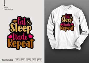 Eat Sleep Trade Repeat vector clipart