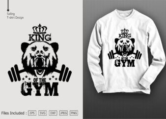 King of the GYM t shirt vector art
