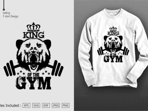 King of the gym t shirt vector art