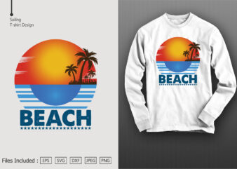 Beach T-shirt Design