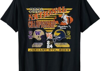 Washington v Michigan 2024 CFP National Championship Retro T-Shirt