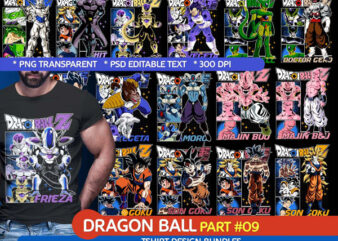 Anime dragon ball tshirt design bundle [part#09]