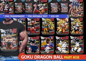 Son goku dragon ball tshirt design bundle [part#08]