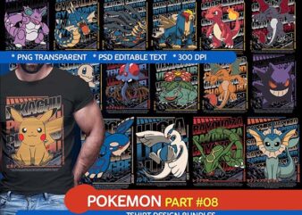 Pokemon anime tshirt design bundle [part#08]