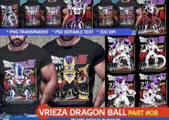 Vrieza dragon ball tshirt design bundle [part#08]