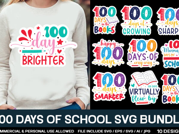 100 days of school svg bundle