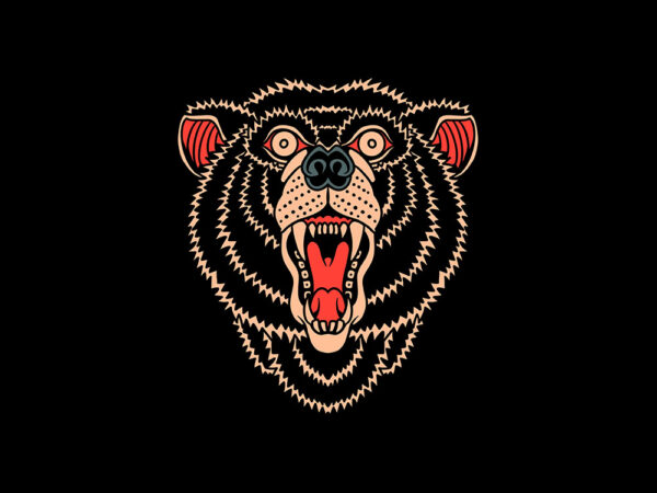 Black bear t shirt template