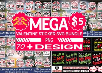 Valentine's day sticker svg bundle