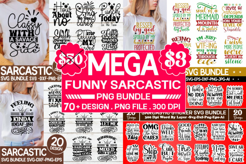 Sarcastic T-shirt Design Bundle