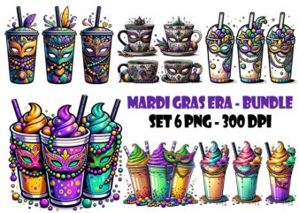 Milk Tea Cup Mardi Gras Era Coffee Cup Cosplay Funny Design PNG Festival