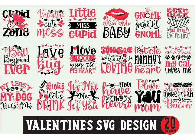 Valentines Day designs mega bundle,T shirt svg, Gnome svg designs, Cupid svg, Heart svg, Love day retro, Cricut svg png designs, Designs sv