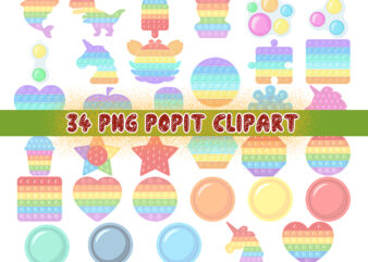 Popit clipart, pop it png , popit clipart, rainbow, great for popit party, popit invitations PNG Digital Desings Download