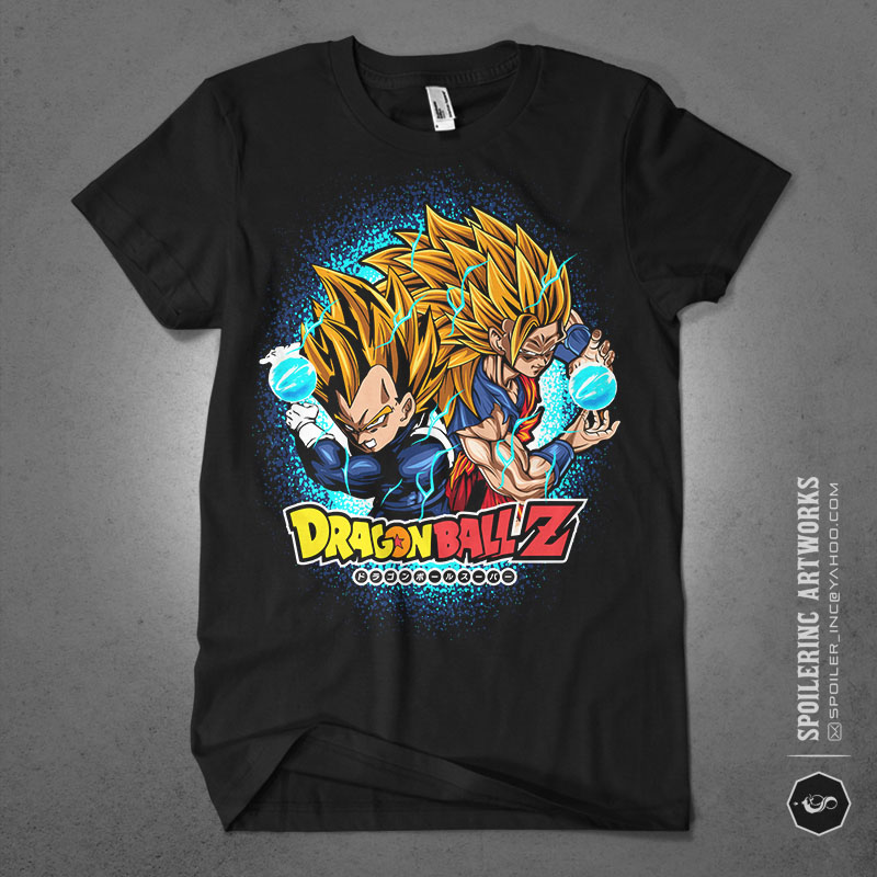 20 dragonball artwork for tshirt design bundle illustration