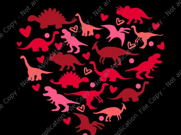 Dinosaur love heart t rex svg, cute valentines day svg, dinosaur love svg, valentines’s day svg t shirt vector illustration