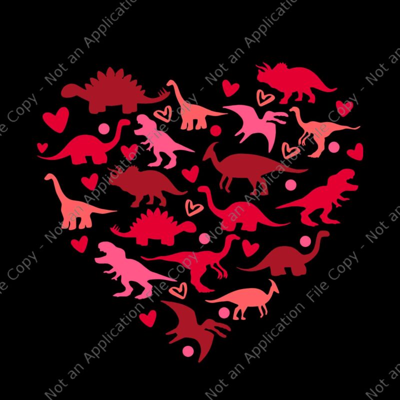 Dinosaur Love Heart T Rex Svg, Cute Valentines Day Svg, Dinosaur Love Svg, Valentines’s Day Svg