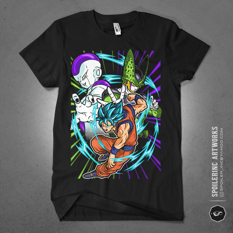 20 dragonball artwork for tshirt design bundle illustration