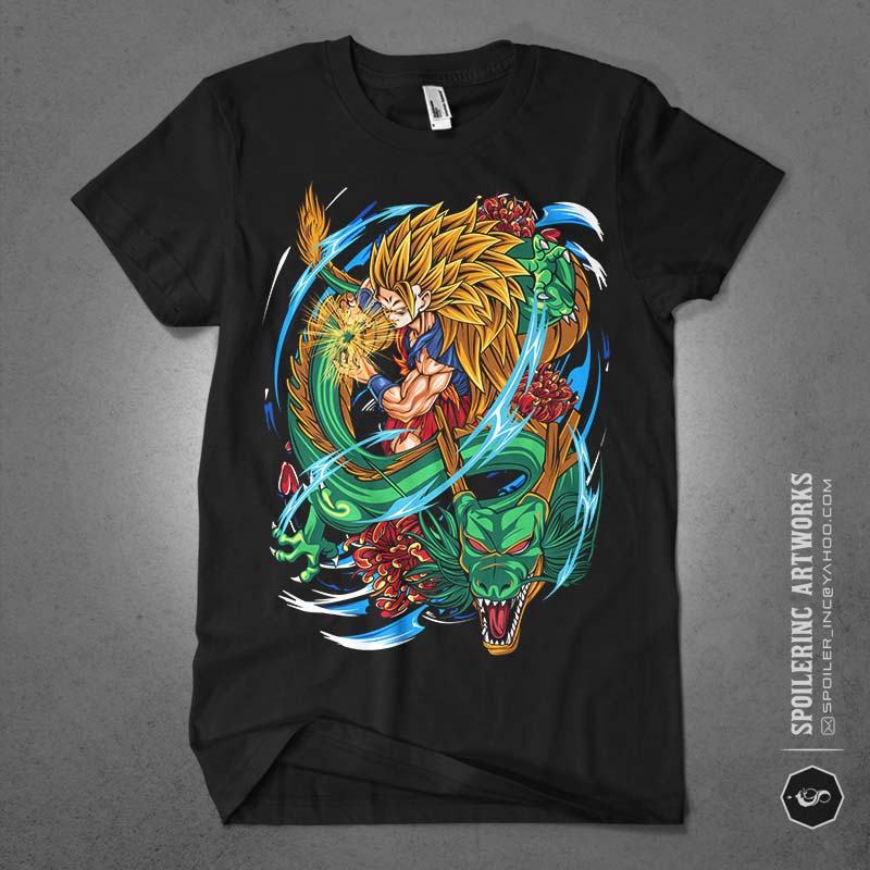 20 dragonball artwork for tshirt design bundle illustration