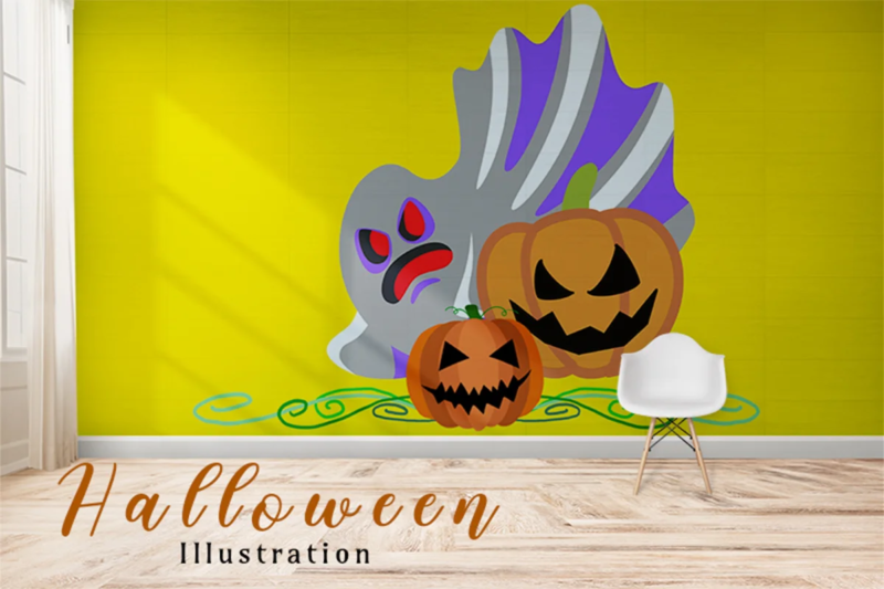 Halloween 40 Illustration and 60 Seamless Pattern 100 Combo Bundle