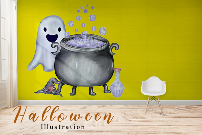 Halloween 40 Illustration and 60 Seamless Pattern 100 Combo Bundle