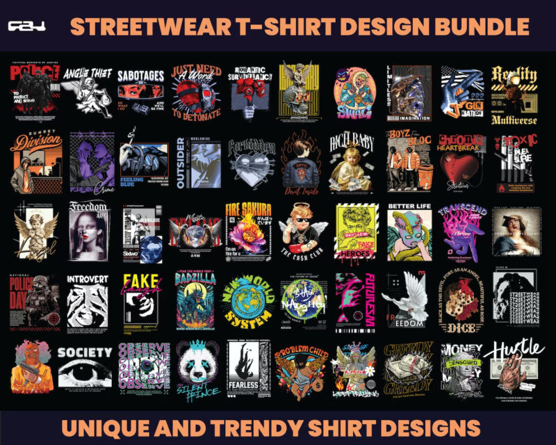 151 Urban Streetwear Designs, T-shirt Design bundle, Streetwear Designs, Aesthetic Design, shirt designs, Graphics shirt, DTF, DTG