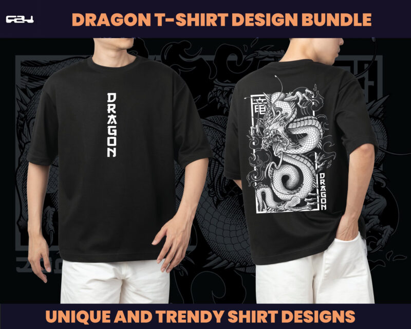 56 Dragon T-shirt designs bundle, Dragon streetwear, dragon design, chinese dragon, japanese dragon, dragon shirts, Graphic tee, DTF, DTG