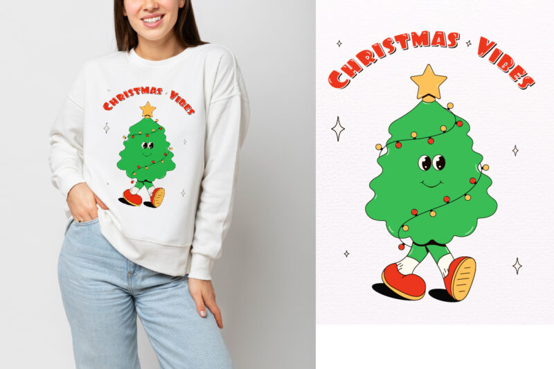 Y2k,Retro Christmas Mascot Sublimation