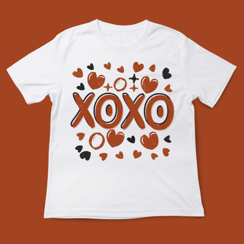 xoxo, love quote, design, valentines Day, typography, t-shirt design, 14th February, Valentine typography
